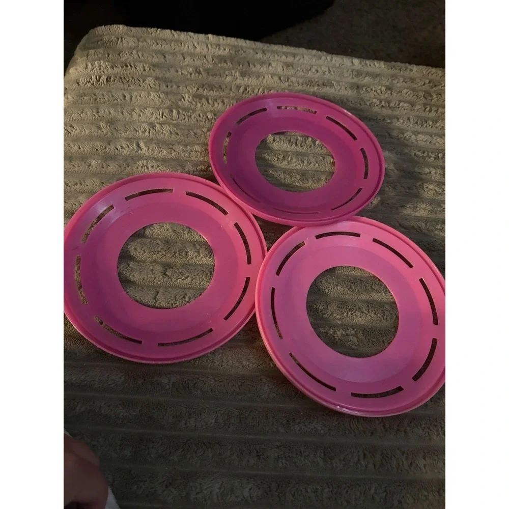 Frisbee Golf Disc Ring Lot of 3 Pcs Pink Catch Ball Flying Saucer
